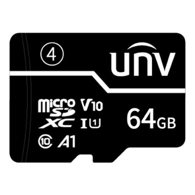 Card de memorie Uniview TF White 64GB, MicroSDXC, Clasa A1/C10/U1/V10, 75MB/s, Health Monitoring SafetyGuard Surveillance foto