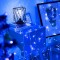 Instalatie craciun, tip perdea, ip44, 8 m x 1 m, 480 led-uri, albastru, cu flash, transformator cu telecomanda, interconectabila, prelungitor 3 m incl