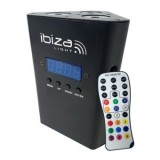 PROIECTOR LED PORTABIL RGBW 4WX3 CU ACUMULATOR 4000MA SI DMX, Ibiza Light