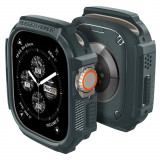 Husa Spigen Rugged Armor pentru Apple Watch Ultra 1/2 (49 mm) Verde Inchis, Silicon