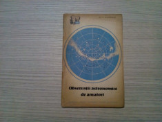 OBSERVATII ASTRONOMICE DE AMATORI - V. Nadolschi - 1961, 64 p. foto