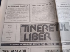 ZIARUL TINERETUL LIBER NR 47 15 FEBRUARIE 1990 foto