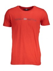 Tricou barbati, cu imprimeu cu logo, Regular fit, Rosu (Marime: XL) foto