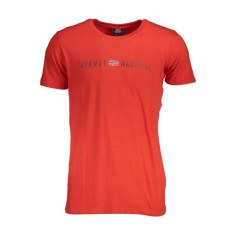 Tricou barbati, cu imprimeu cu logo, Regular fit, Rosu (Marime: XL)