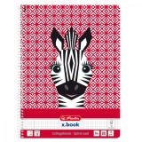 CAIET A4 80F SPIRALA PATRATELE CUTE ANIMALS MOTIV ZEBRA/TURTLE, Herlitz