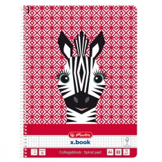 CAIET A4 80F SPIRALA PATRATELE CUTE ANIMALS MOTIV ZEBRA/TURTLE foto