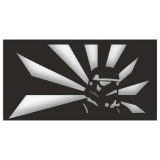 Decoratiune metalica de perete Krodesign KRO-1150 Storm Trooper, lungime 60 cm, negru, grosime 1.5 mm, VivaTechnix