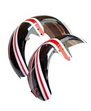 Aparatoare Aripa Scuter Electric City Coco Anglia Set Spate Compatibil Harley Negru Steagul Angliei/Americii