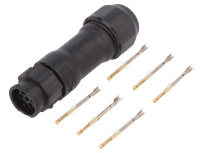 Conector circular mamă 6 pini IP68 foto