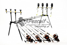 SET 4 LANSETE 3m CU 4 MULINETE MIFIN SPEED 8 RULMENTI SI BAITRUNNER ,FIR INCLUS foto