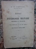 ESSAI DE PSYCHOLOGIE MILITAIRE INDIVIDUELLE ET COLECTIVE... Dr. M. CAMPEANO 1902