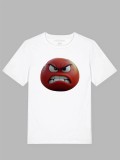 Tricou alb, bad, bumbac 100%, Imprimeu grafic, Oem