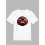 Tricou alb, bad, bumbac 100%