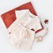 Set tricou cu pantaloni scurti - 100% bumbac organic - Ecru, BabyCosy (Marime: 3-6 Luni)