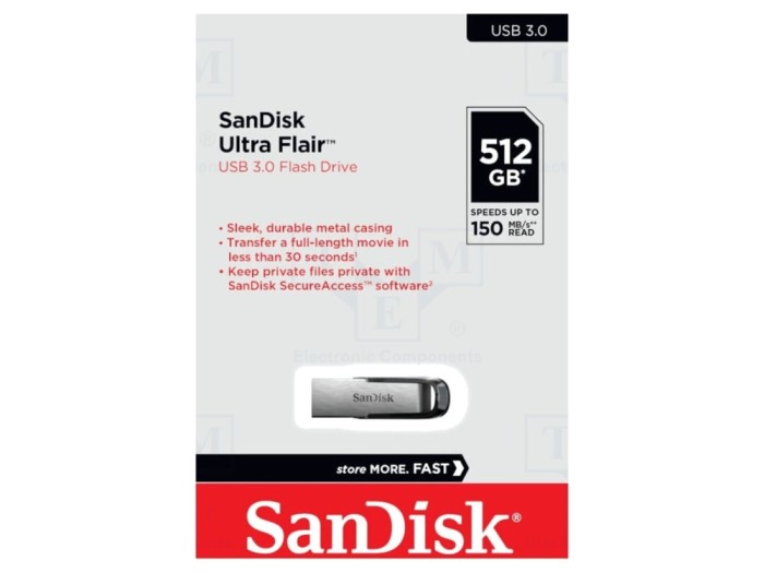 Pendrive USB 3.0 512GB Negru
