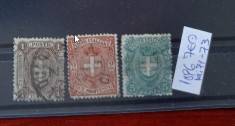 TS21 - Timbre serie Italia 1896 Mi71-73