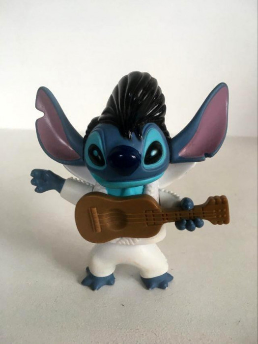 * Figurina Stitch imbracat in costum de Elvis Presley, 10 cm, Disney