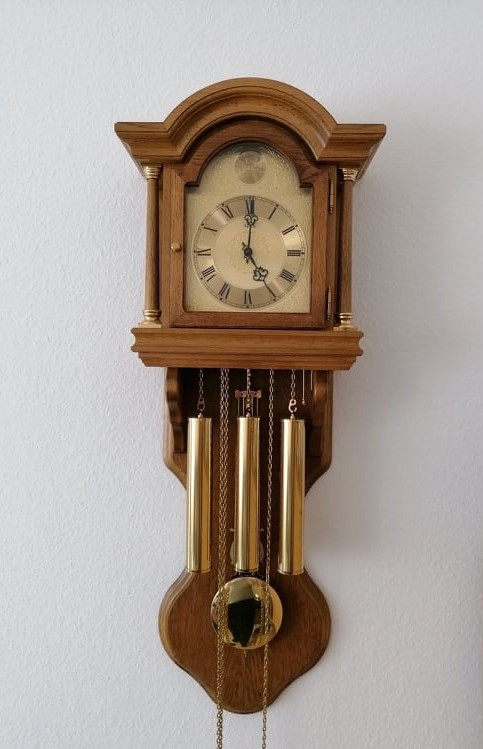 Vand ceas mecanic de perete cu pendul marca AMS Germania | arhiva Okazii.ro