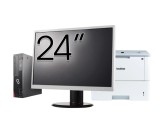 Pachet Calculator Second Hand Fujitsu Esprimo D957 SFF, Intel Core i5-6500T 2.50-3.10GHz, 8GB DDR4, 500GB HDD + Monitor 24&amp;quot; + Imprimanta Brother