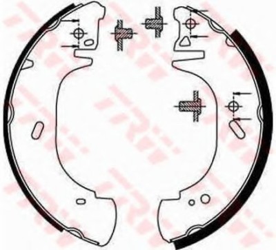 Set saboti frana FORD FIESTA IV (JA, JB) (1995 - 2002) TRW GS8630 foto