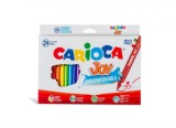 Cumpara ieftin Set 24 carioci lavabile, varf subtire, Multicolor, Carioca