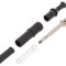 Conector banană 4mm 36A negru cu izolație 80,4mm