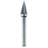 Tivoly 1031701 - Freza cu carburi metalice 10x20x65 mm tija 6 mm forma M (conica cu cap ascutit) tais simplu
