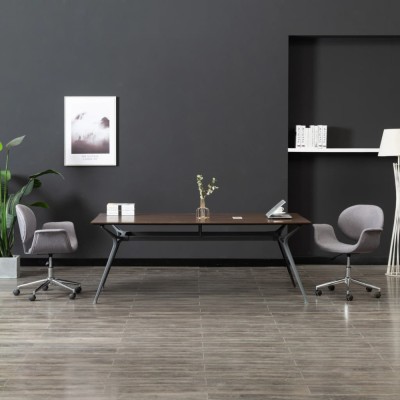 Scaun de birou pivotant, gri, material textil foto