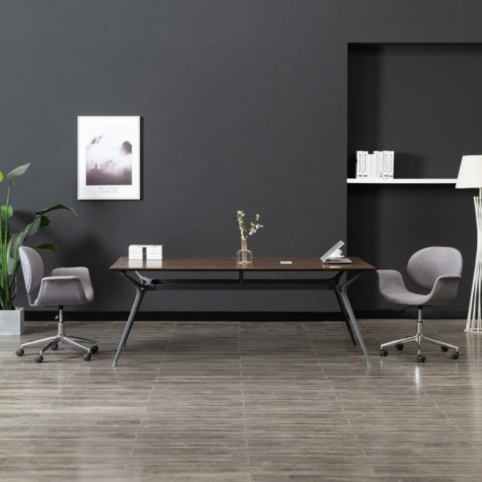 Scaun de birou pivotant, gri, material textil
