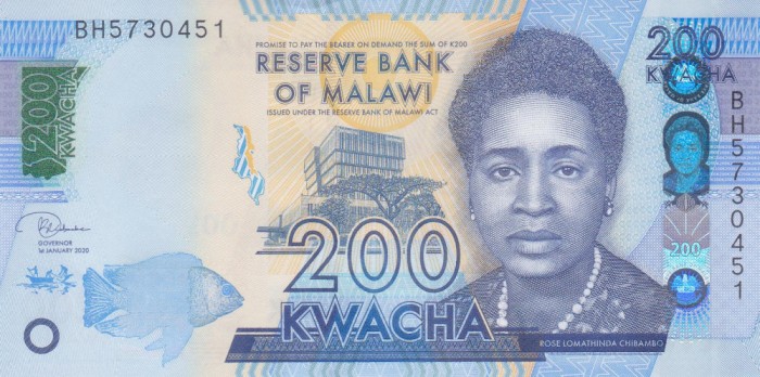 Bancnota Malawi 200 Kwacha 2020 - PNew UNC