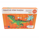 Cumpara ieftin Puzzle betisoare din lemn, Dinozaur, 32 piese, China