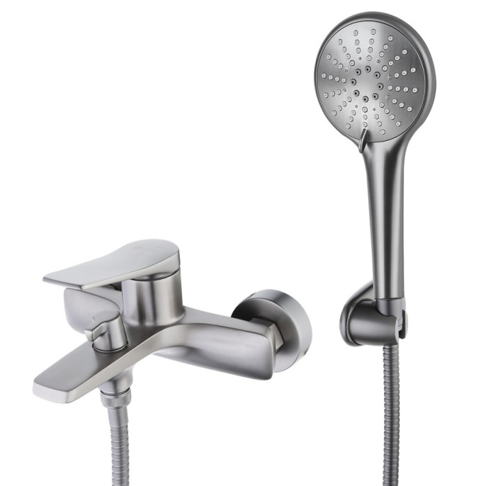 Baterie Cada cu Pipa Scurta Monopiesa Dus de Mana in 3 Pozitii Lemark Bronx LM3714GM Grafit