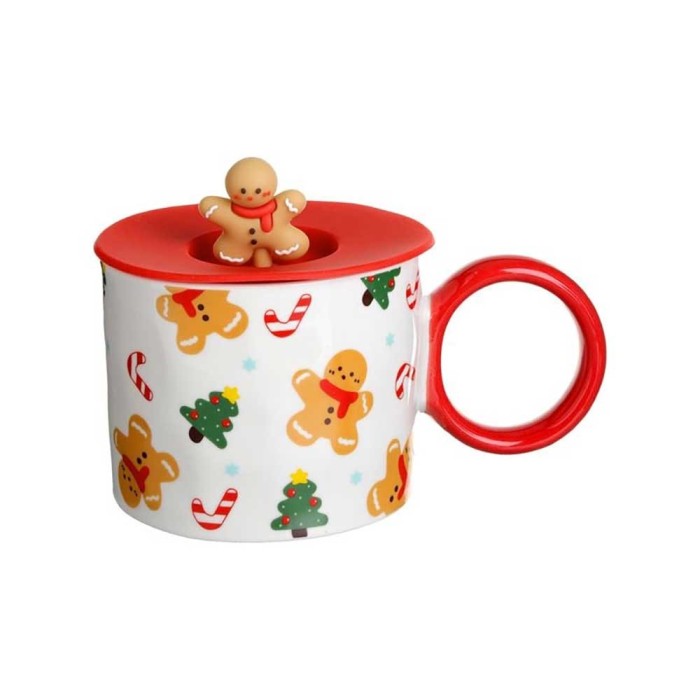 Cana Craciun, Om de turta dulce, capac din silicon, 400 ml