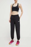 Puma pantaloni de trening culoarea negru, neted, 680406
