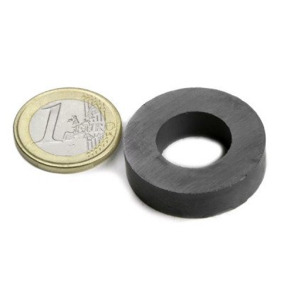 Magnet ferita inel &amp;Oslash;32/18 x 6 mm, putere 1,4 kg, Y35 foto