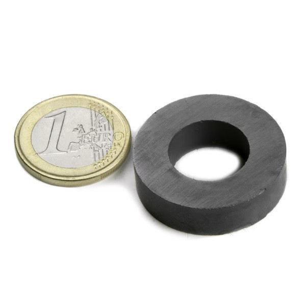 Magnet ferita inel &Oslash;32/18 x 6 mm, putere 1,4 kg, Y35