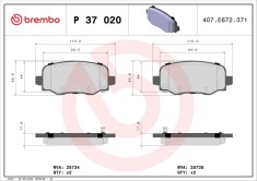 BREMBO P 37 020 PRIME LINE set placute frana,frana disc