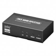 Splitter HDMI Goobay, 1 x intrare, 2 x iesiri foto