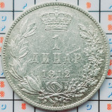 Serbia 1 Dinar 1912 argint - Petar I - km 25 - A032