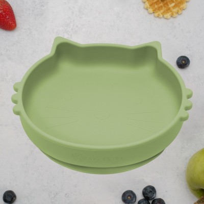 Bol din silicon, AppeKids, Kitty II - Raw Green foto