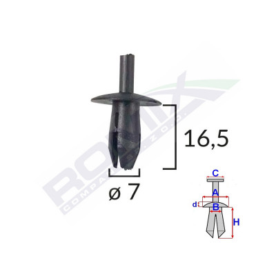 Clips Fixare Pentru Vw Mercedes - Negru Set 10 Buc 136147 20509-RMX foto