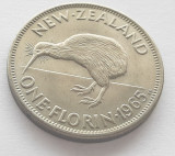 375. Moneda Noua Zeelanda 1 florin 1965, Australia si Oceania