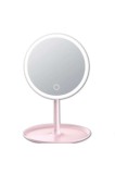 Oglindă de machiaj iluminată cu LED, portabilă, intensitate reglabilă, 3 moduri de iluminare, rotație de 90 de grade, St