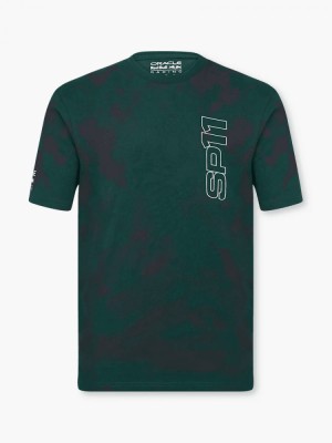 Red Bull Racing tricou de bărbați Sergio Perez green F1 Team 2024 - M foto