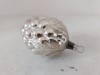 Glob de sticla vechi vintage, forma de ciorchine de strugure, argintiu, decor Craciun, cca 7cm