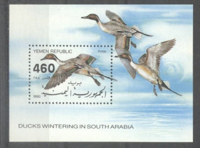 Yemen 1990 Birds, perf. sheet, MNH S.093 foto