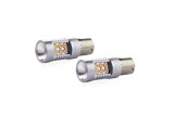 Set becuri auto cu LED CANBUS compatibil P21W BA15S 24 SMD 6.2W Orange 12/24V,