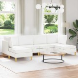 Cumpara ieftin Set de canapea modulara cu spatiu de stocare 6 buc. Alb