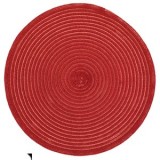 Suport Farfurie Rotund de Craciun Rosu Lucios &Oslash;38cm, CMCLASS