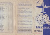 Pliant TAROM orar curse interne și tarife 1965&ndash;1966, aviație rom&acirc;nească, ediția a II-a